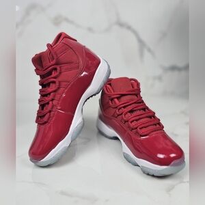 Jordan 11 XI Retro Win Like '96  Patent Leather Red Shoes Size 8